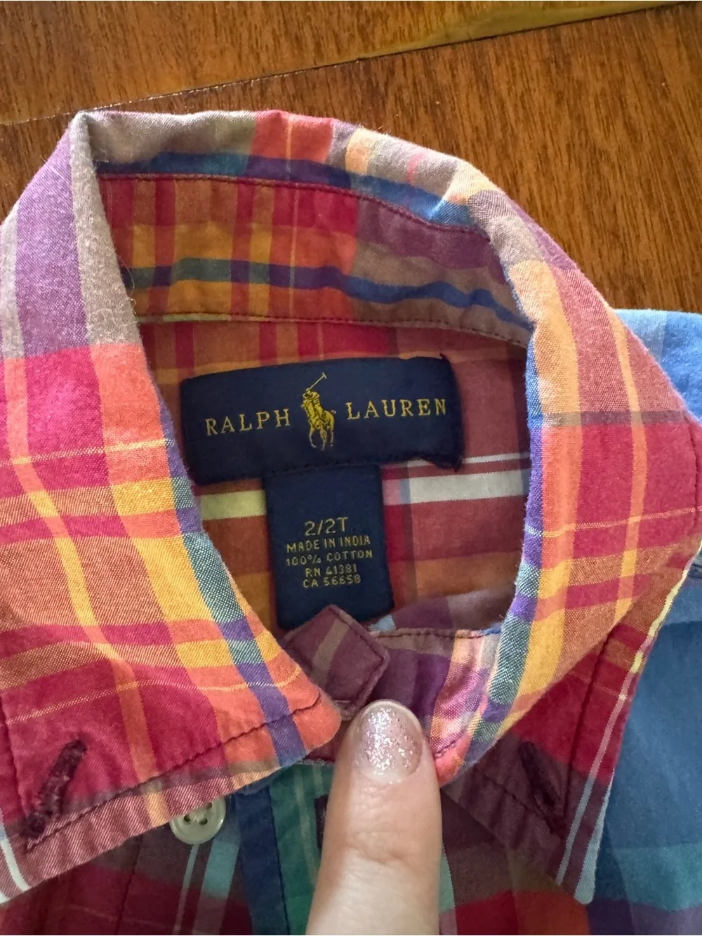 Ralph Lauren Multicolor Plaid Button-Down Shirt — Blue, Pink, Green